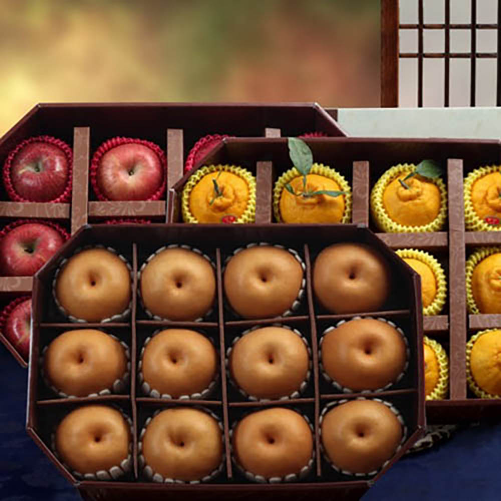 자연지기 팔각 실속사과배한라봉 3세트 (13.7kg내외 3박스)