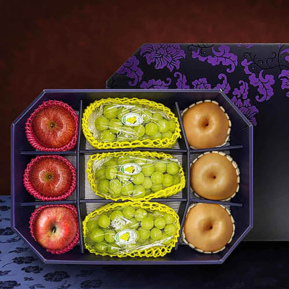 자연지기 팔각샤인혼합3종 실속1호 (4.6kg내외 샤인3+사과3+배3)