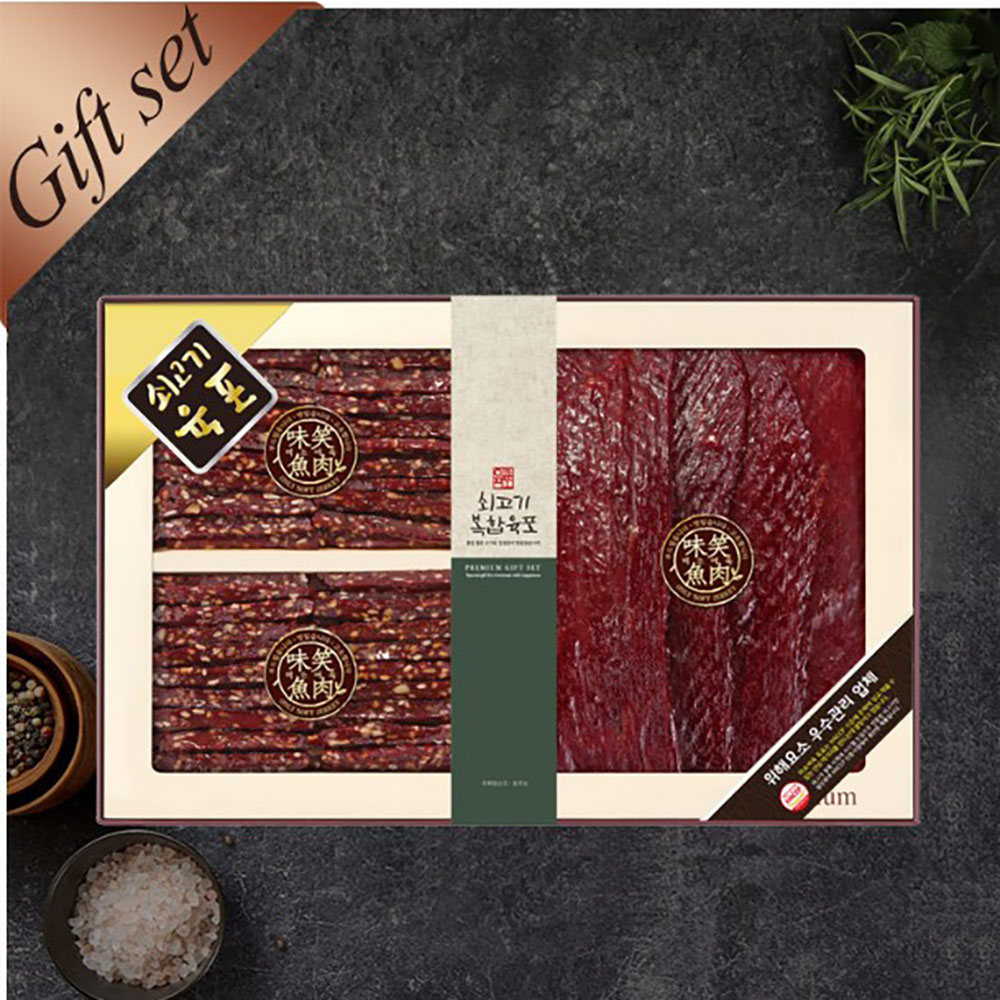 미소향 호주산 소고기 복합육포세트 총 중량 510g (편포70g*3 / 견과육포150g*2)