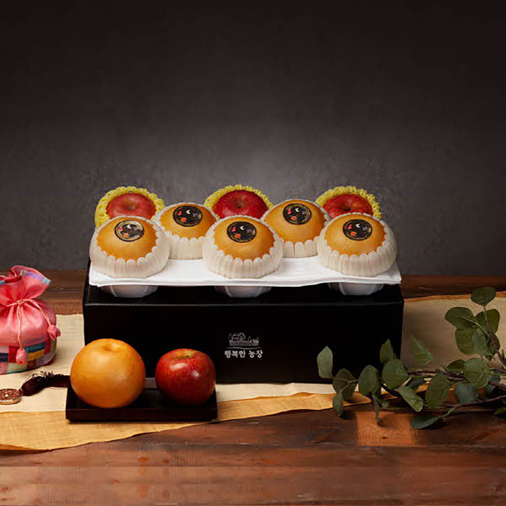 행복한농장 [23년 설날] 행복한농장 배사과 혼합 사랑 선물세트 배,사과 혼합 1박스(4kg)-1월6일부터 발송