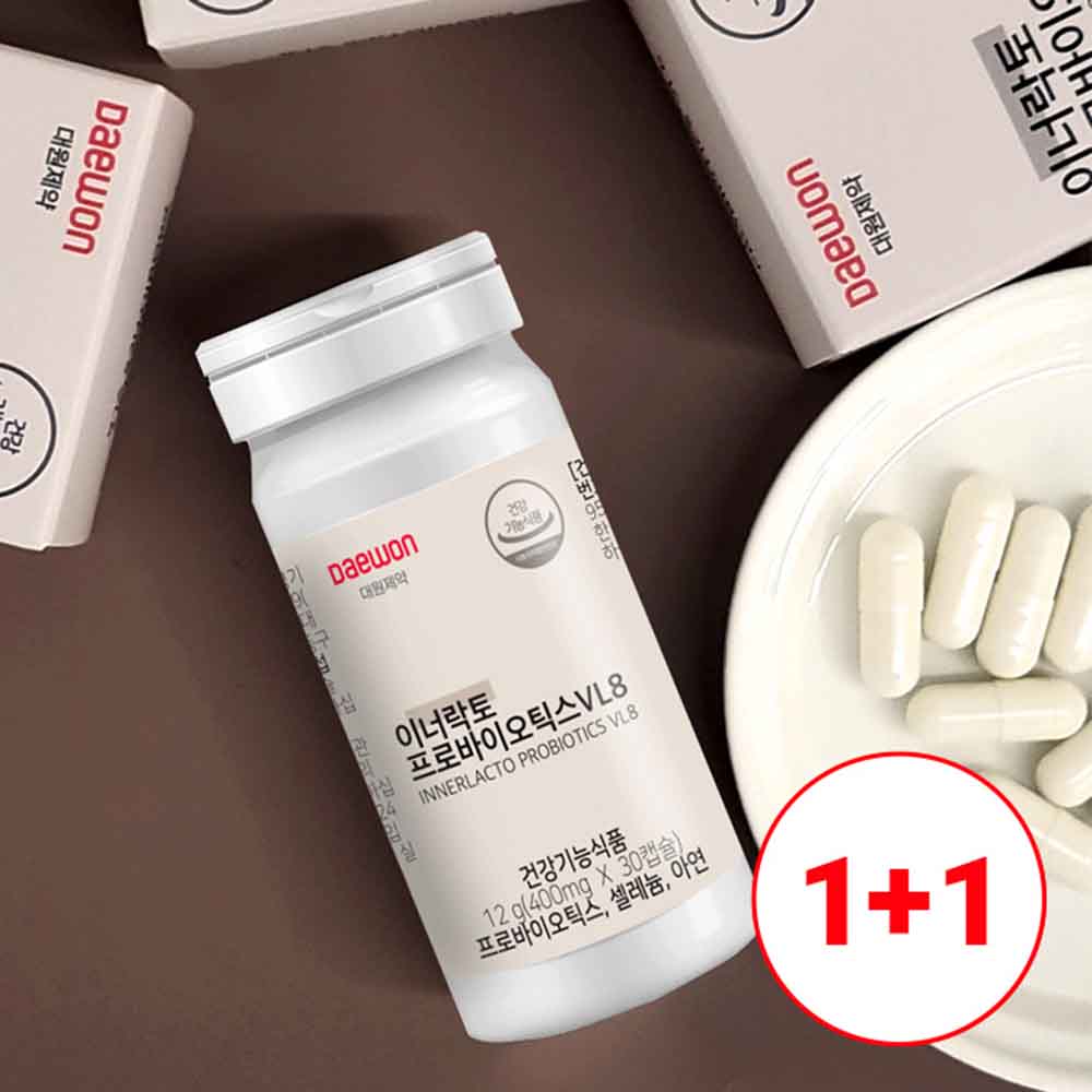 대원제약 질유산균 이너뷰티 모유 프로바이오틱스 400mg*30캡슐 2박스(2개월분)