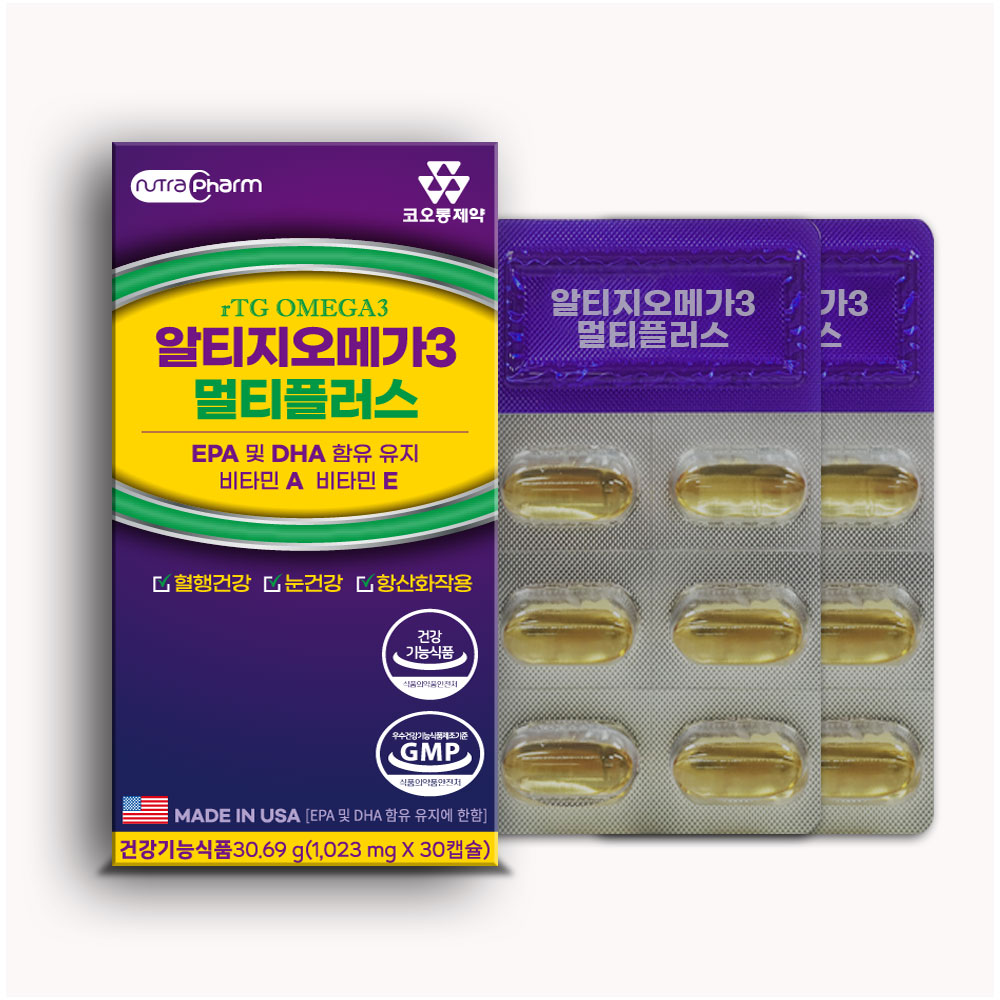 코오롱 제약 알티지오메가3 멀티플러스 (30캡슐, 단품)