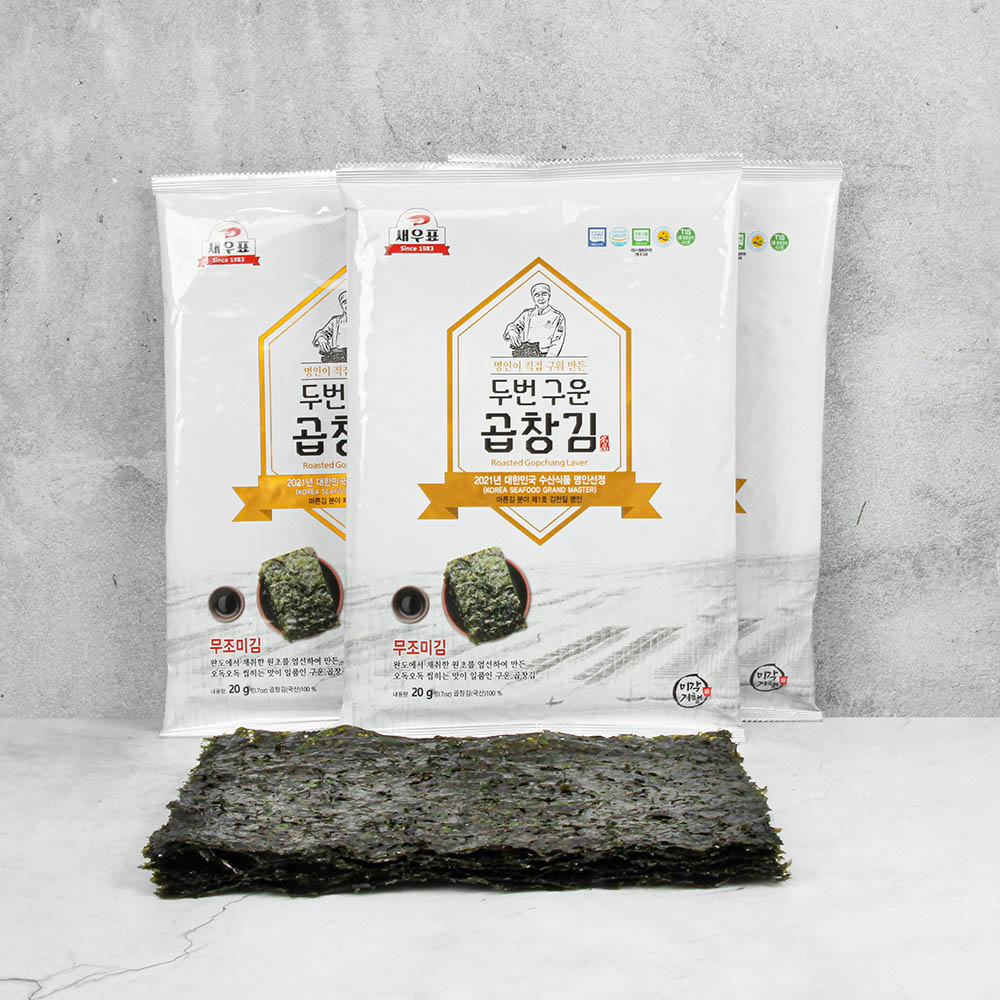 새우표 두번 구운 완도 곱창김 20g - 10봉