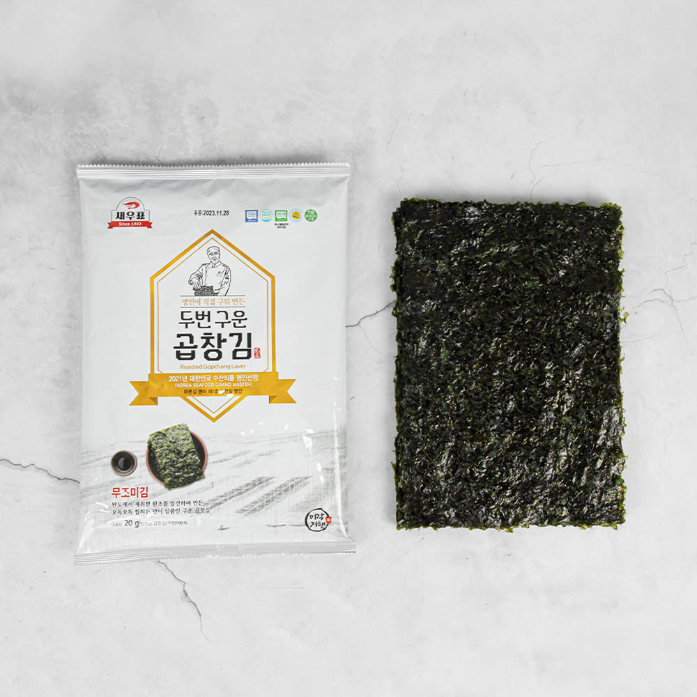 새우표 두번 구운 완도 곱창김 20g - 15봉