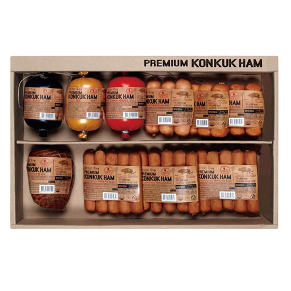 [B14-104]국내산원료, HACCP인증, 3無(착색제, 합성착향료, 전분), 정통 독일식 수제햄&소시지_건국햄 의(義)세트