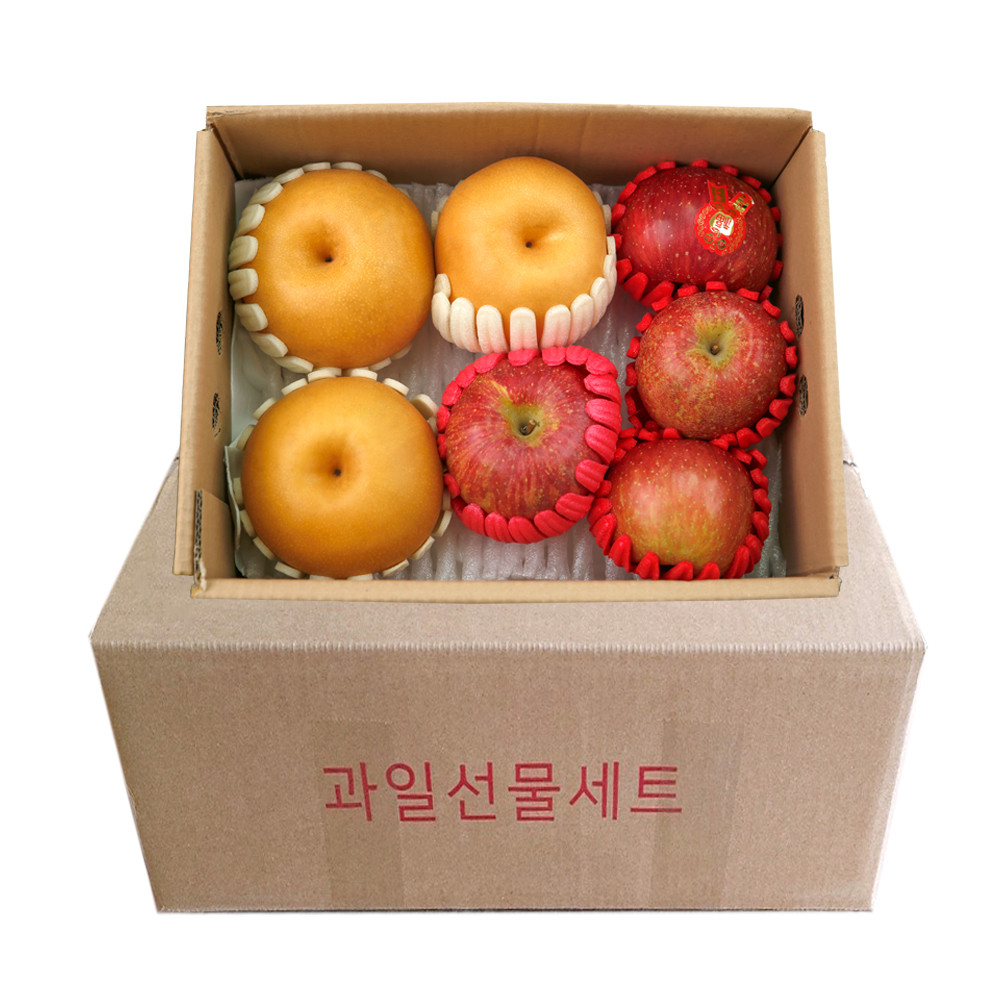 아이엠팜 산지직송 아삭아삭 신고배 부사 사과 혼합 선물세트 4kg