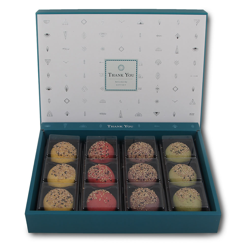 [예랑] 통큰 만쥬 4색 선물세트 (50gX12개)