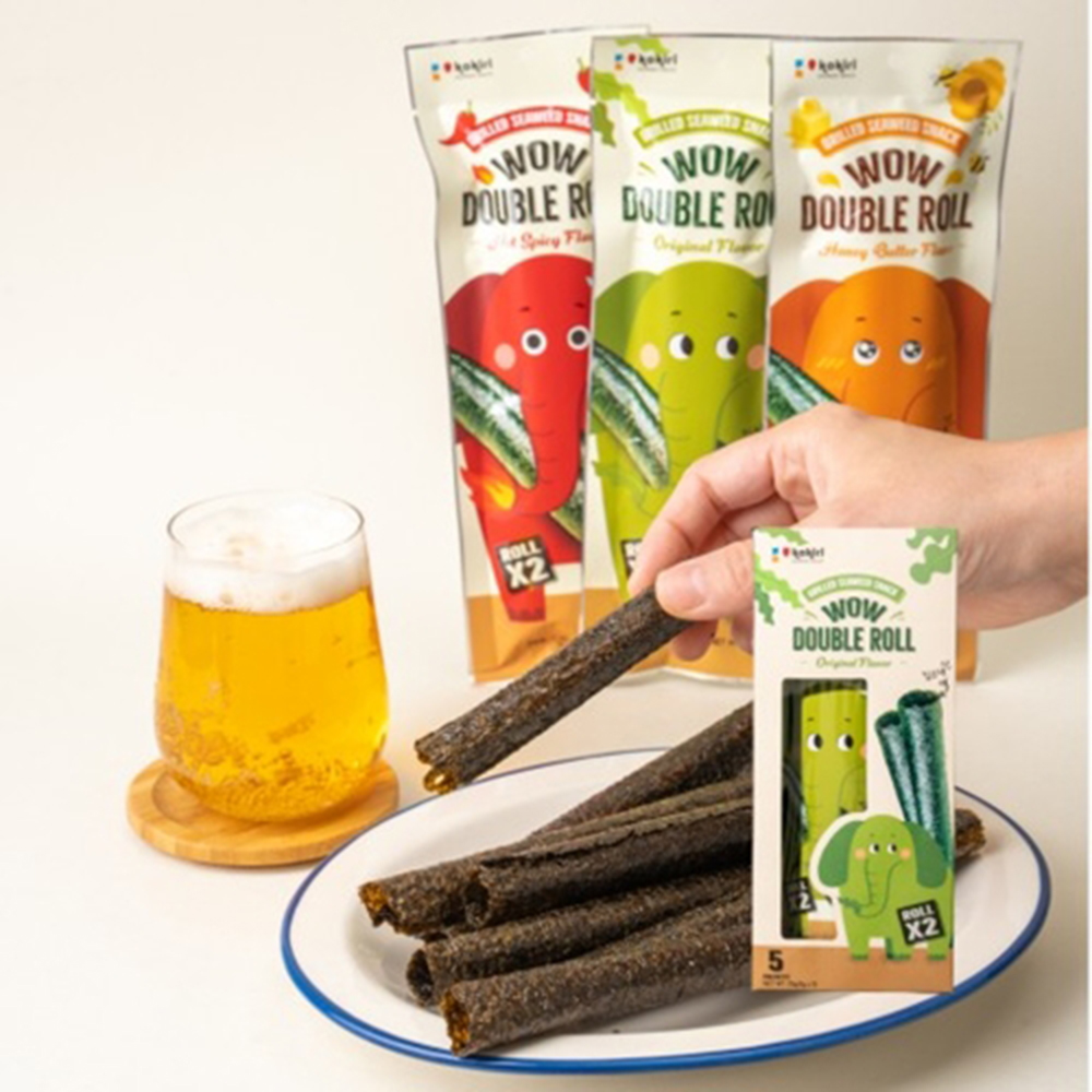 코끼리 와우 더블롤 김스낵 세트(오리지널 2박스+허니버터2박스)