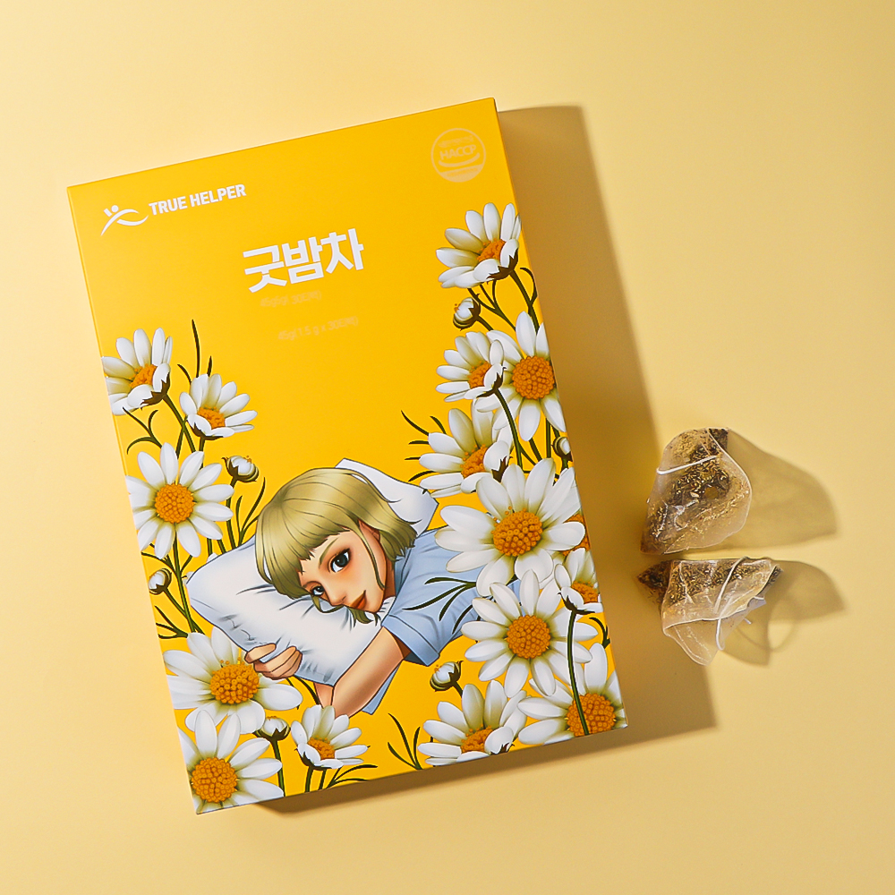 트루헬퍼 굿밤차 감태 캐모마일 루이보스 라벤더 허브차 30티백 1박스