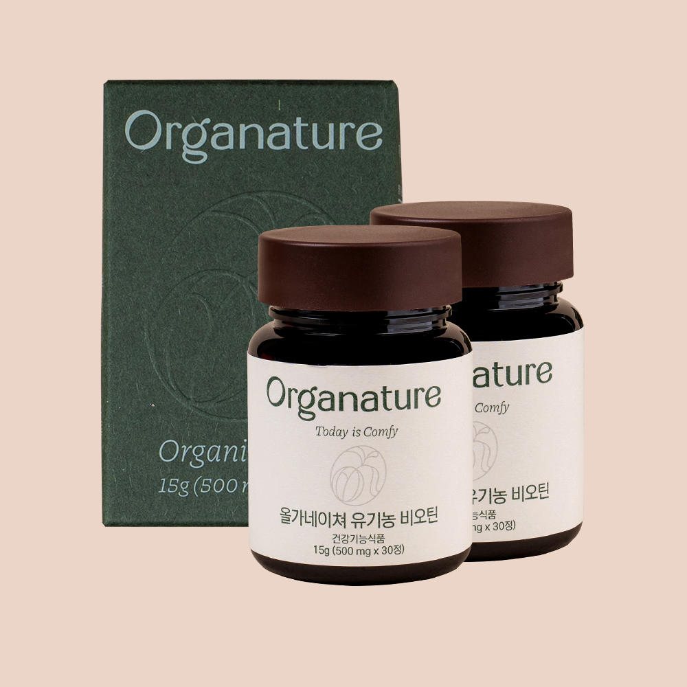 올가네이쳐 유기농 비오틴(15g*30정) 1개월분 1+1