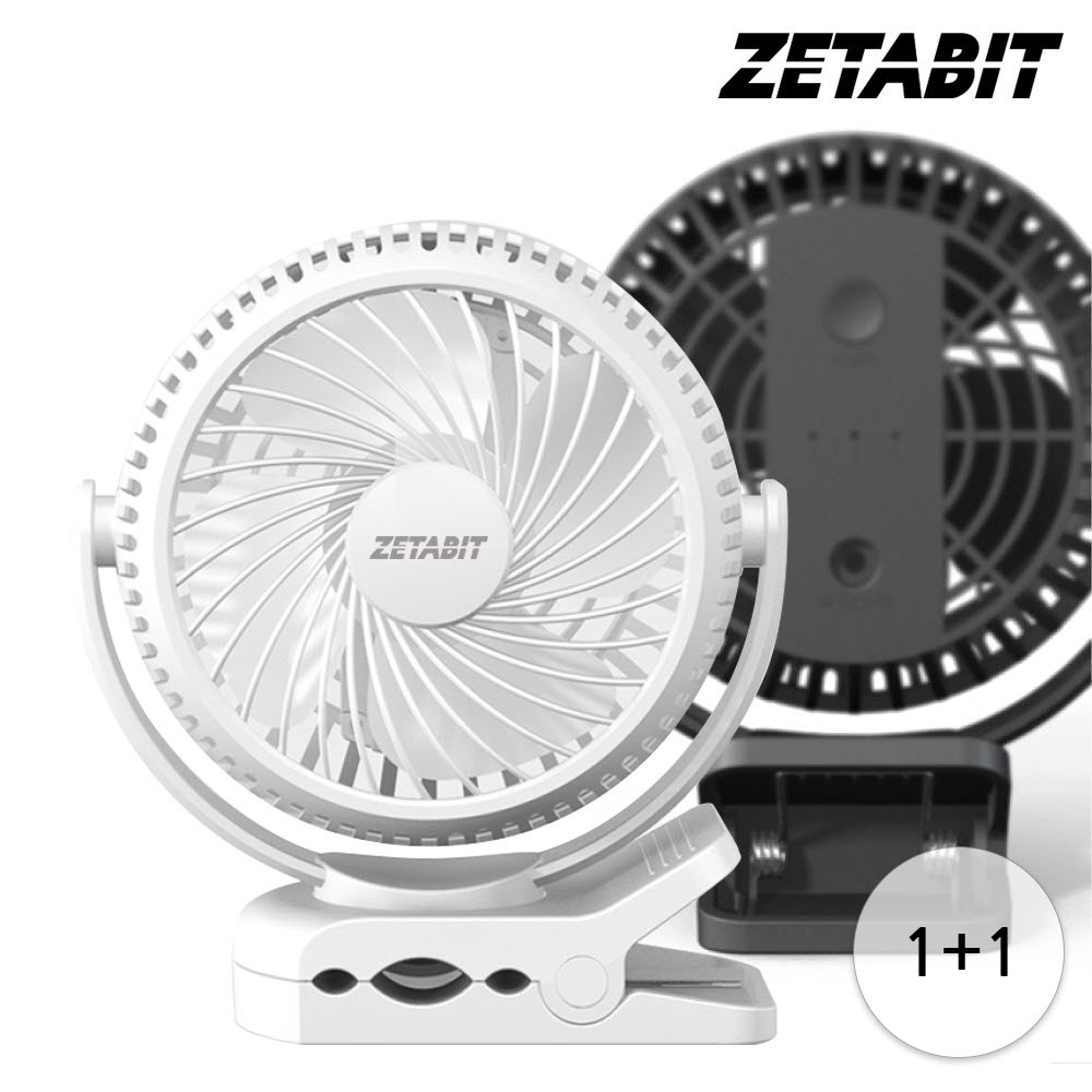 [1+1] ZETABIT 클립형 충전식 BLDC 모터 서큘레이터 선풍기 SLFW-01/SLFG-01