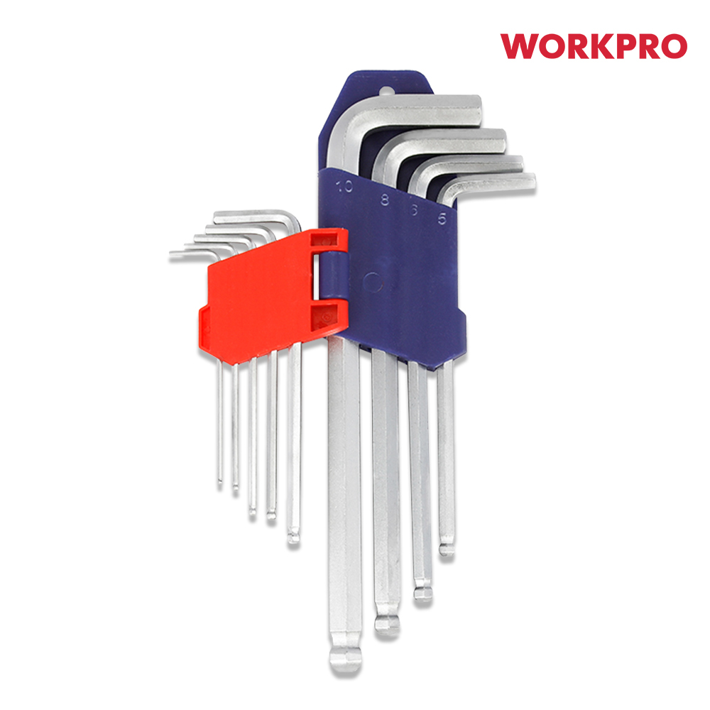 워크프로 9pc 볼포인트 육각 렌치 세트(메트릭) WP222006