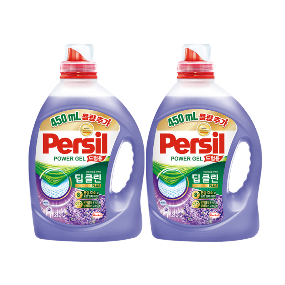 퍼실 라벤더 딥클린플러스 2.2L+450ml 드럼(용기) x 2개