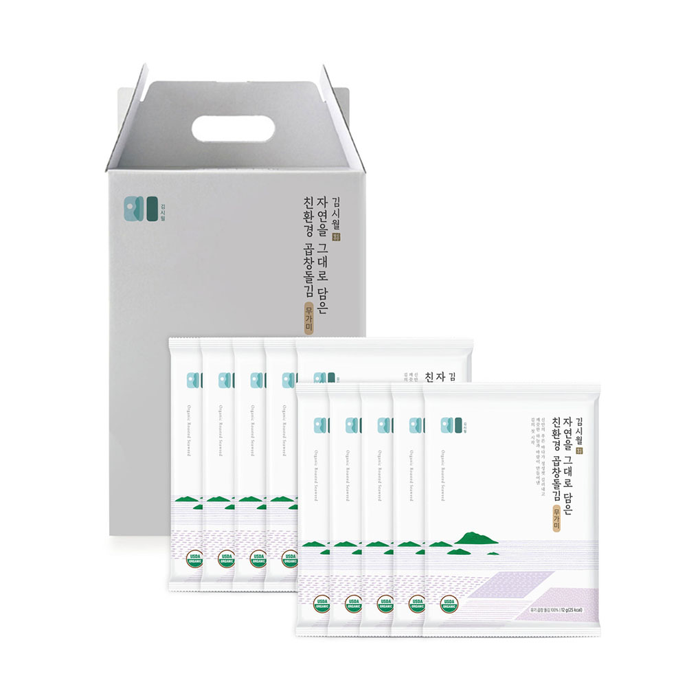 김시월 친환경 곱창돌김 선물세트 12g x 10개입