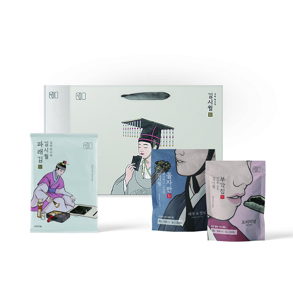 김시월 혼합 선물세트(파래전장 6봉+부각 4봉+자반 4봉)