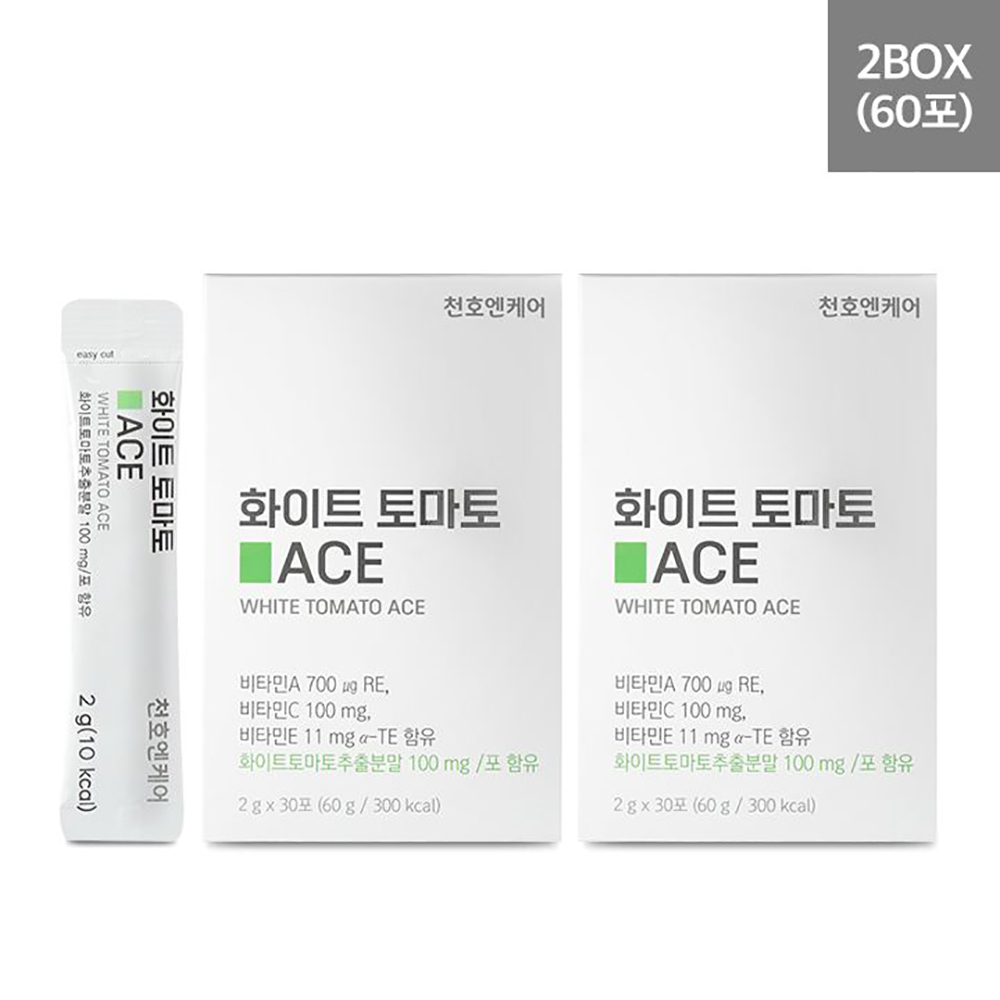 천호엔케어 화이트 토마토 ACE 2박스(2g*60포)