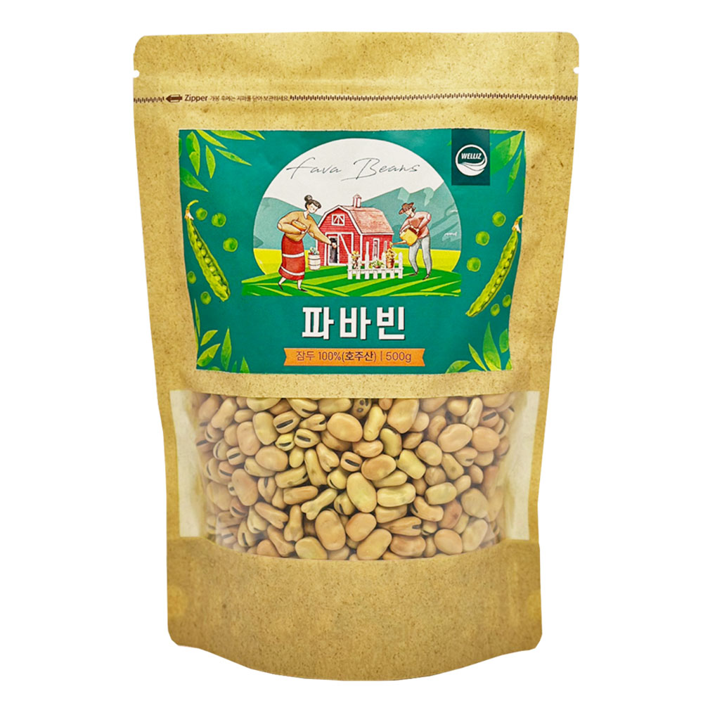 웰리즈 파바빈 잠두 식물성 단백질 콩 원물 500g