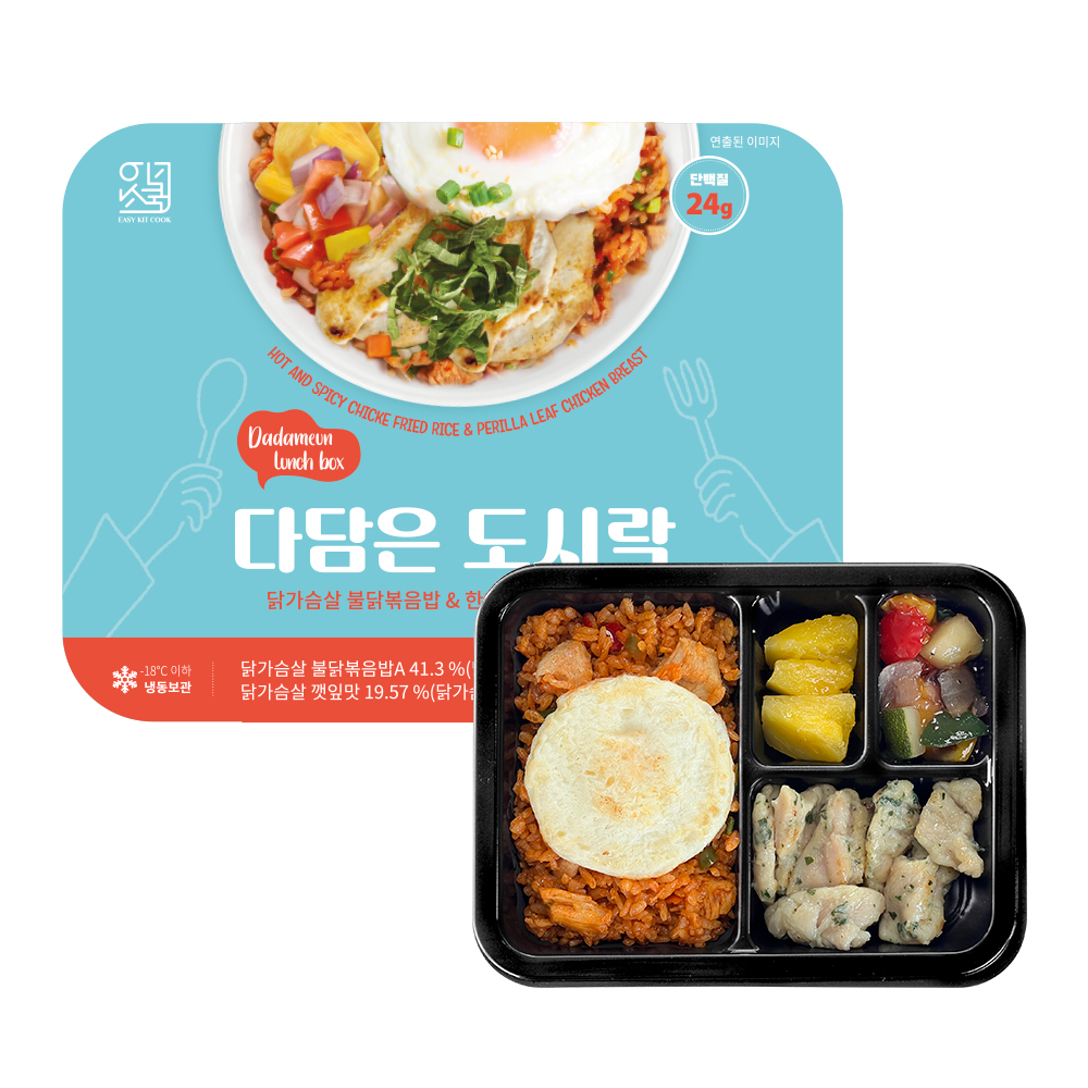 다담은 도시락 불닭볶음밥&닭가슴살 깻잎맛 (230g)