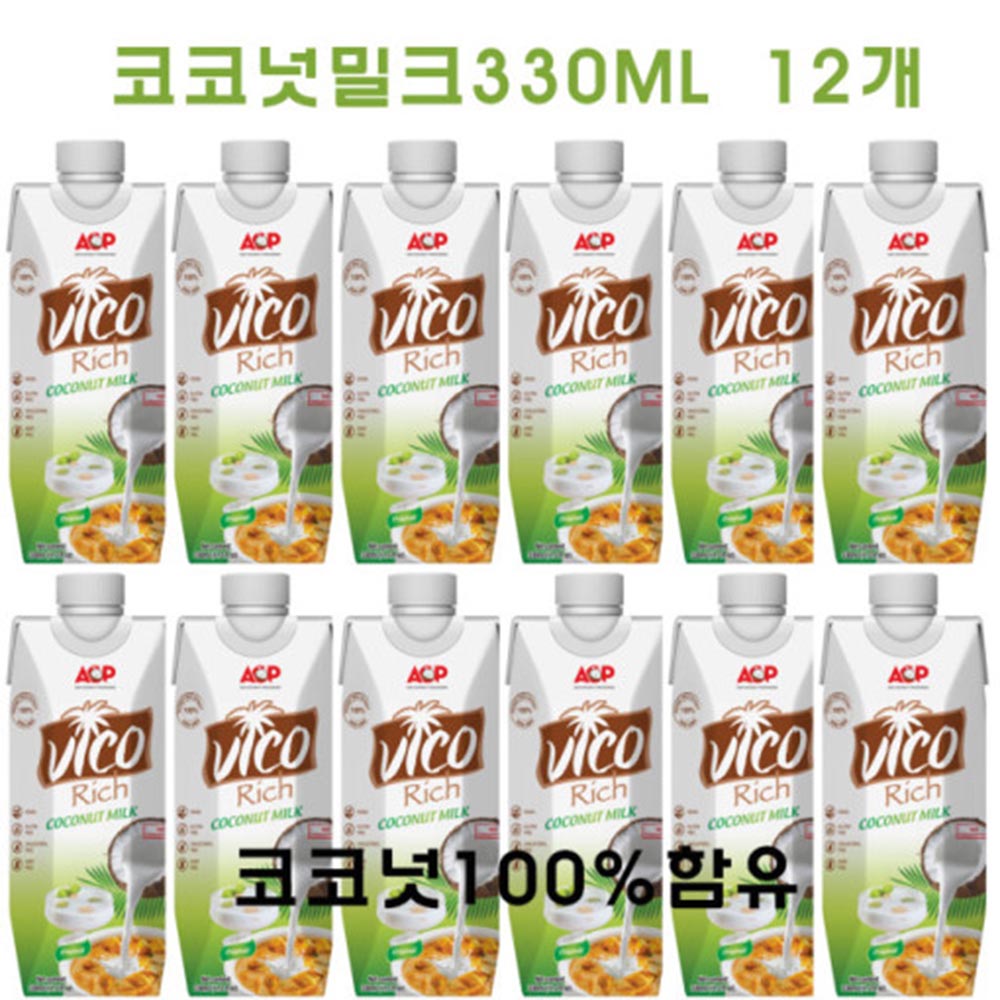 비코리치 식물성우유 코코넛밀크 330ml x 12개