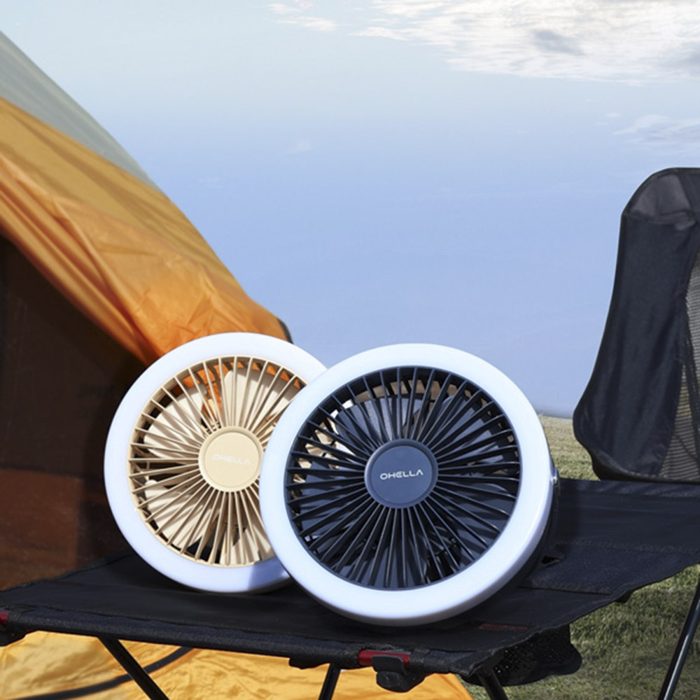 오엘라 LED램프 캠핑용 다목적 무선 리모컨 선풍기 FN02