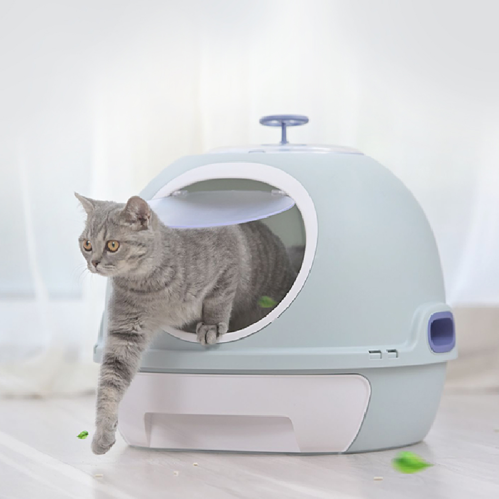 개과천선 서브마릿 캣 토일렛 고양이 화장실 돔형태 사막화 방지 초대형 대형/ 스카이