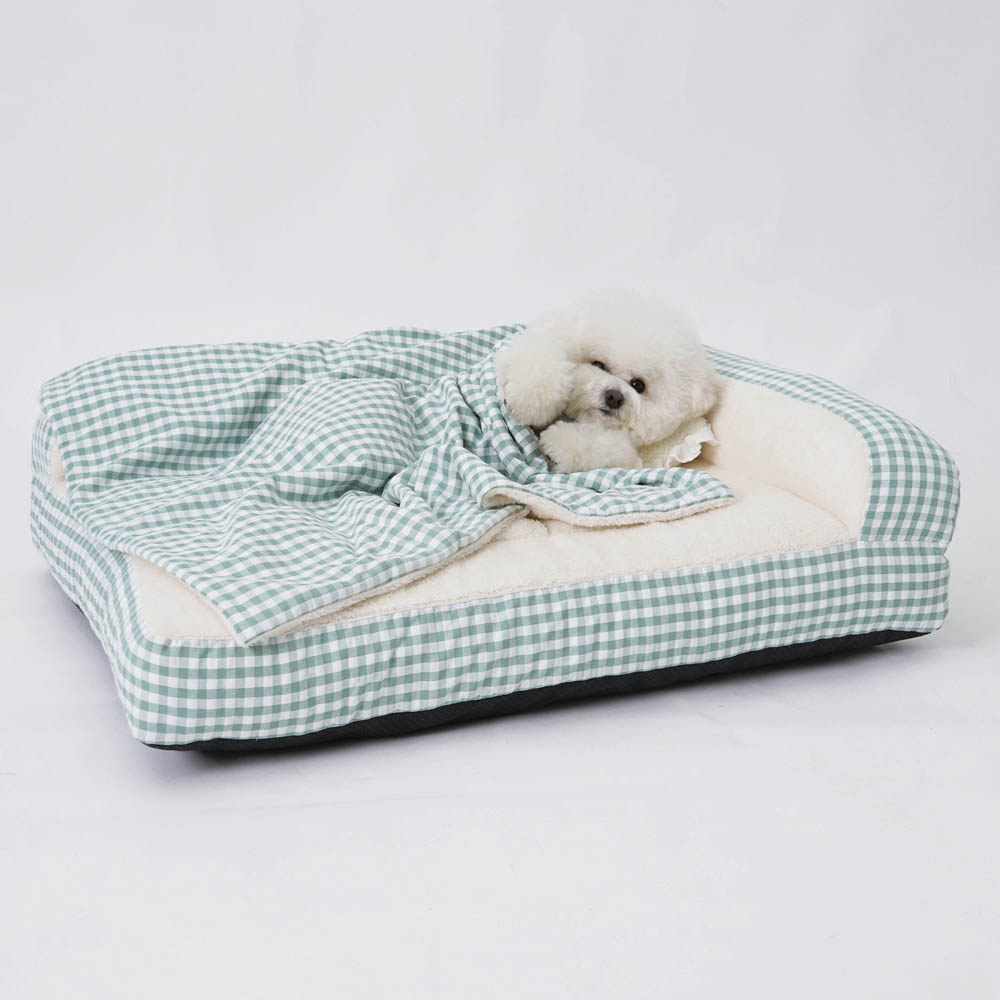 개과천선 C크라 강아지 소파 침대 고양이 방석 애견 꿀잠 침대 담요 베개 세트 중형견 대형