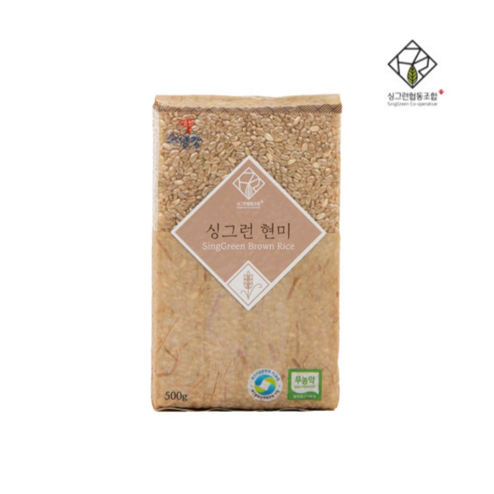 싱그런협동조합 무농약 진공쌀 현미 500g SH-KC-002