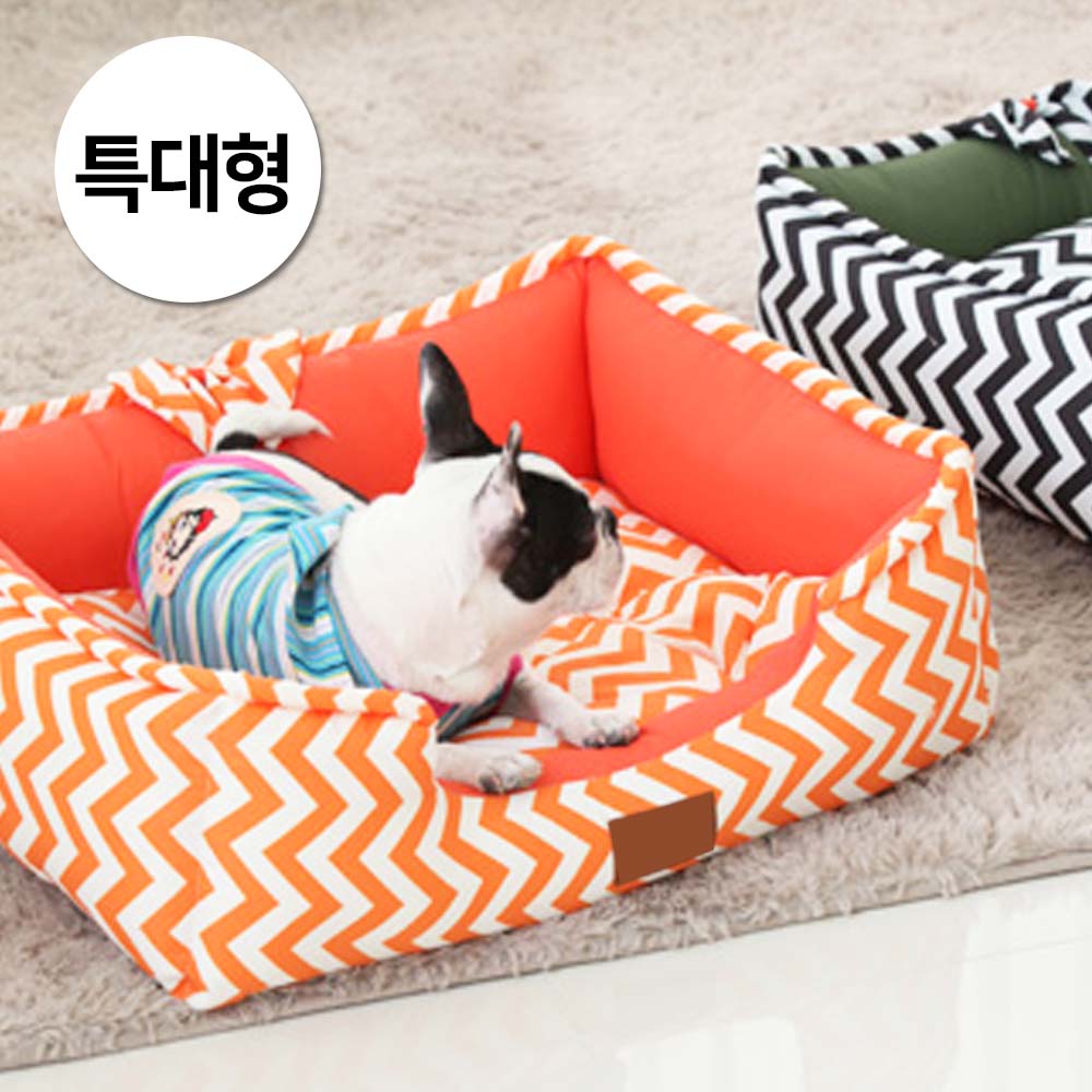 개과천선 링보늬 강아지 사각 방석 꿀잠 애견 소파 방석 고양이 사계절 침대 중형견 특대형(블랙)