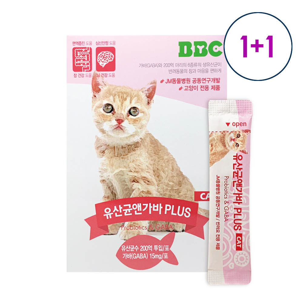 [착한가격기획전1+1][비비씨]고양이 유산균앤 가바 장 영양제 프로바이오틱스 1개월 30포