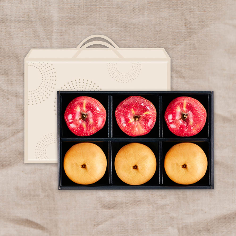 [기품맛담] 사과/배 혼합 선물세트 3kg 6과 (사과3과/배3과)