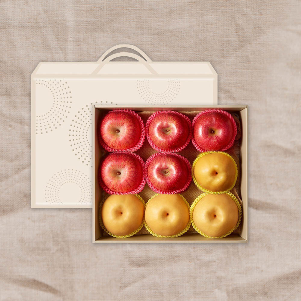 [기품맛담] 사과/배 혼합 선물세트 4.2kg 9과 (사과5과/배4과)