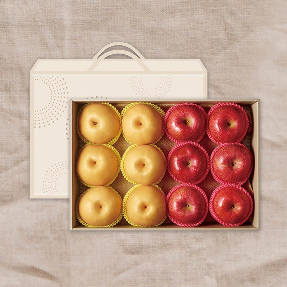 [기품맛담] 사과/배 혼합 선물세트 6.1kg 12과 (사과6과/배6과)