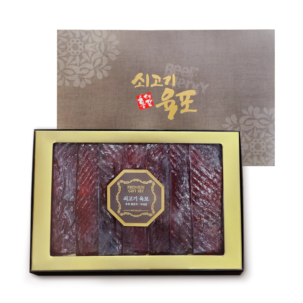 [홍대감] 쇠고기육포 선물세트 1호 350g 쇼핑백 백화점제품