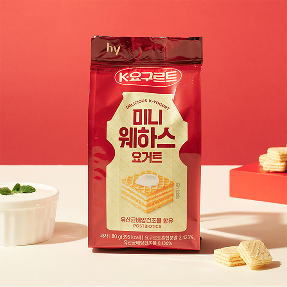 한국야쿠르트 미니웨하스 80g(395 kcal) 요거트맛