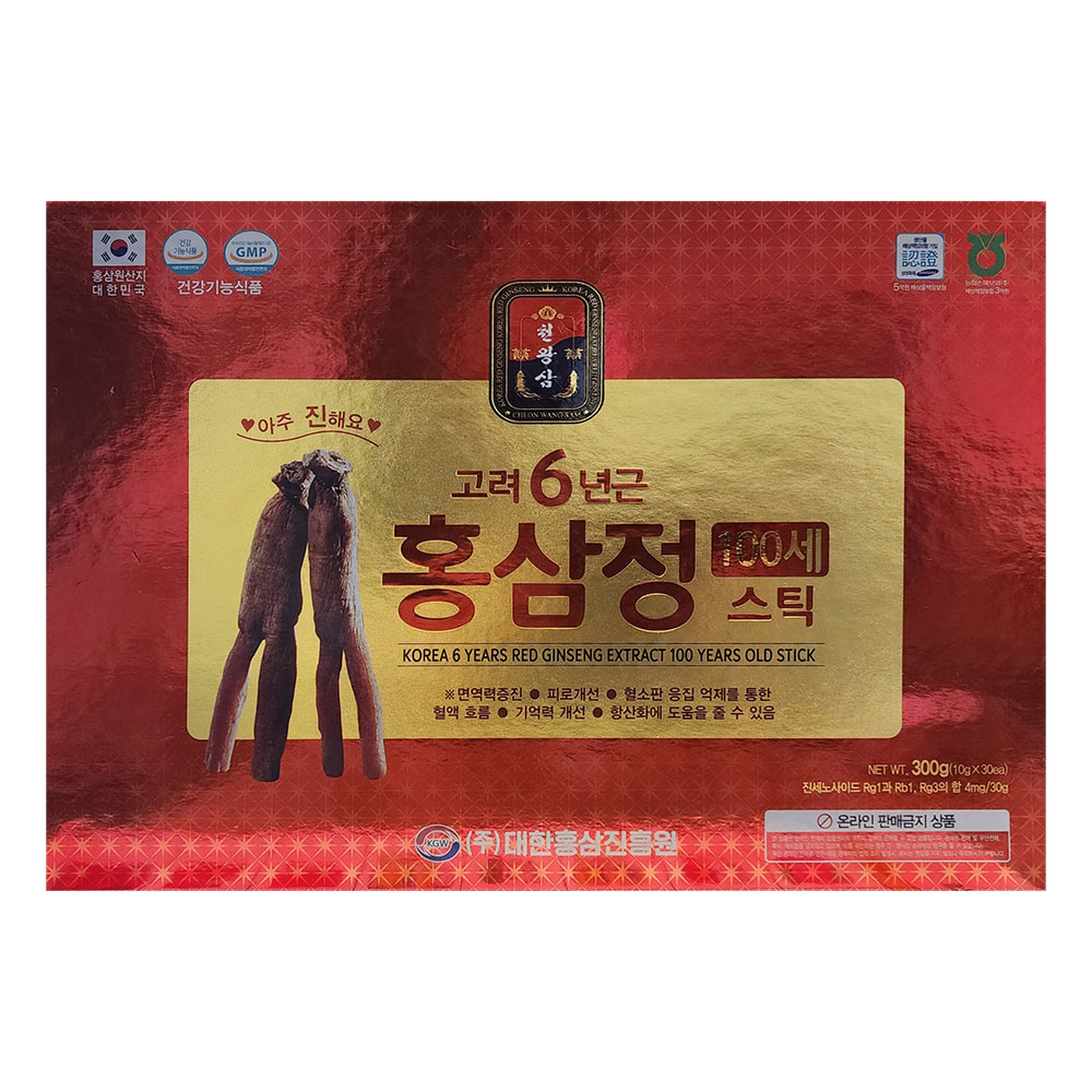 [천왕삼] 고려6년근 홍삼정 100세 스틱 10g x 30포