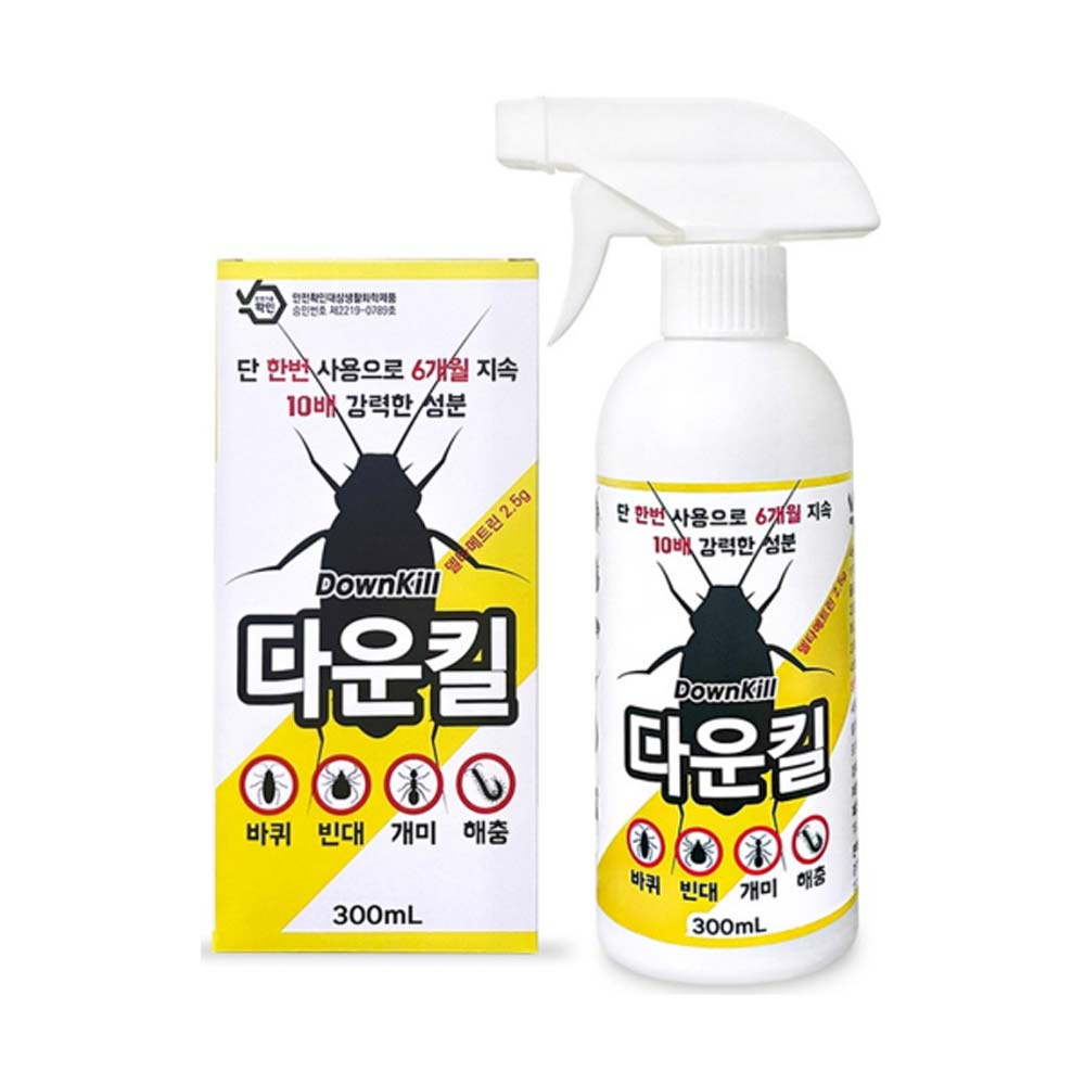 벅스존 다운킬 300ml 스프레이 살충제 해충퇴치제 (빈대,바퀴벌레,개미,지네 등)