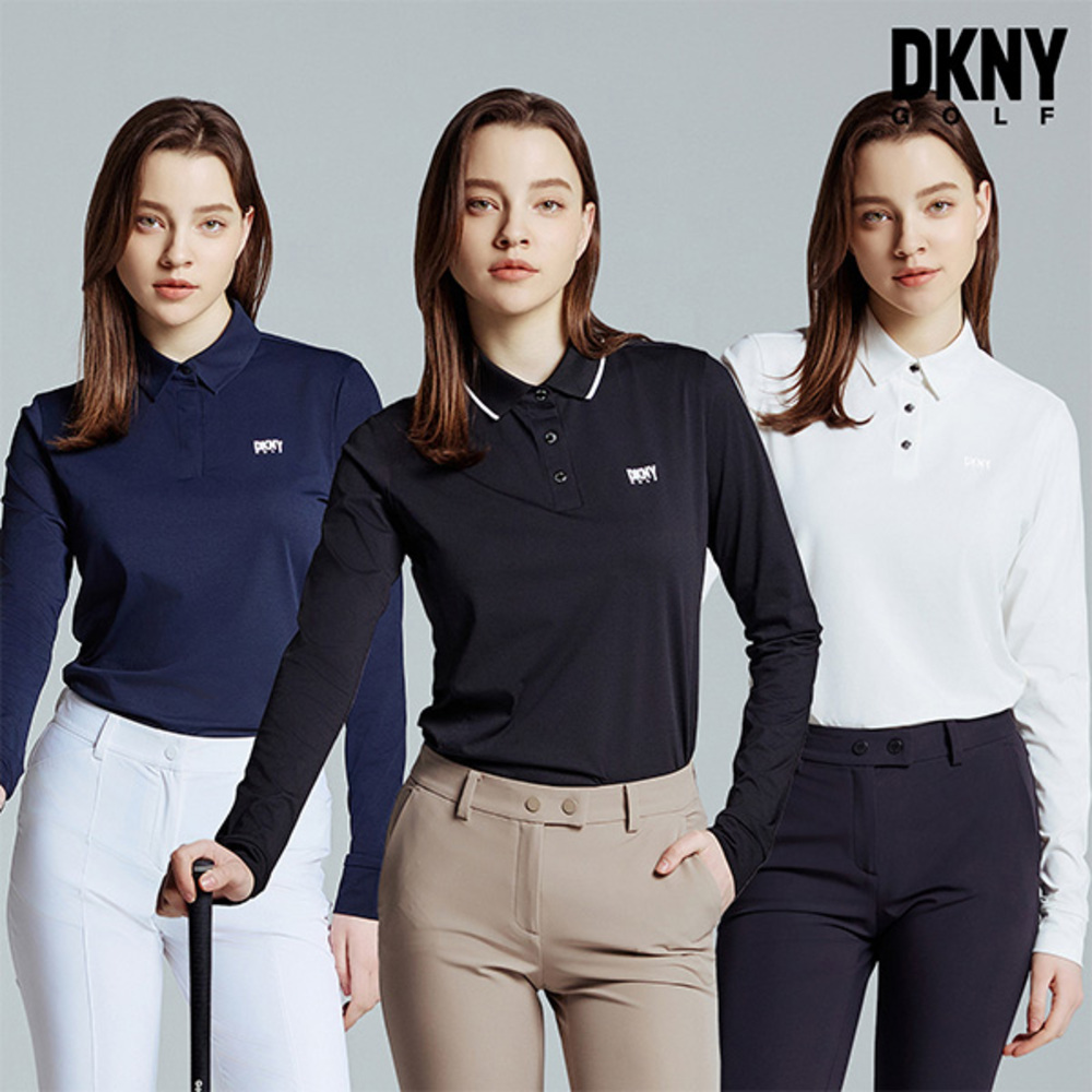 [DKNY GOLF] 24SS 롱슬리브 카라 긴팔티셔츠 여성 3컬러 택1