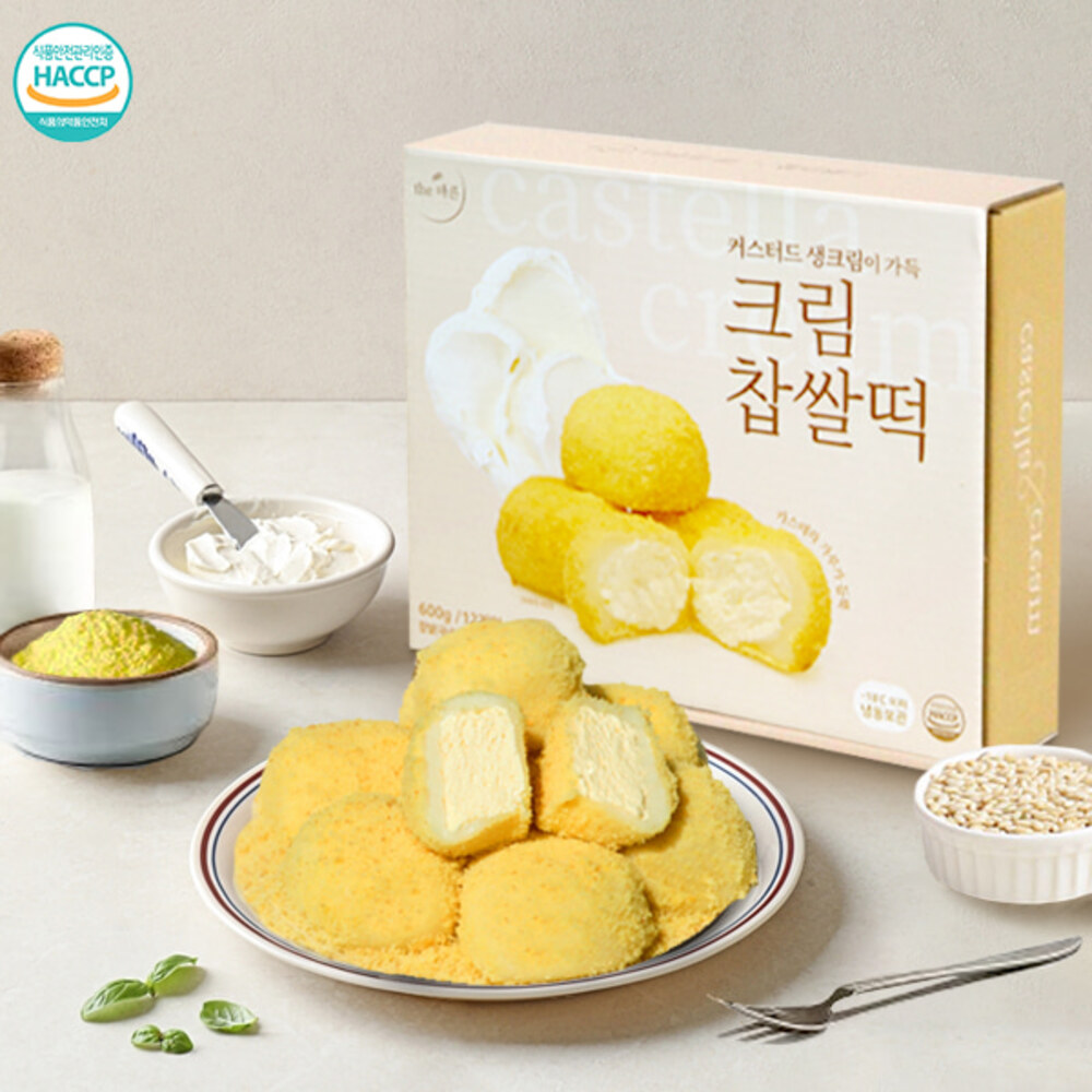 [더바른] 커스터드 생크림 가득 크림찹쌀떡 600g