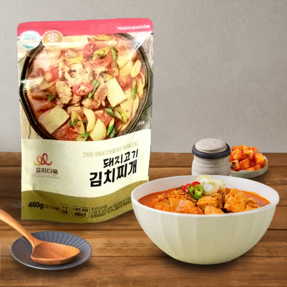 요리다움 국내산 돼지고기 김치찌개 460g(1~2인분)x3팩