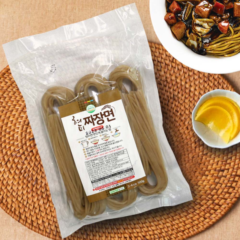 면발명가 국내산 현미 짜장면 500g(3~4인분)x2팩