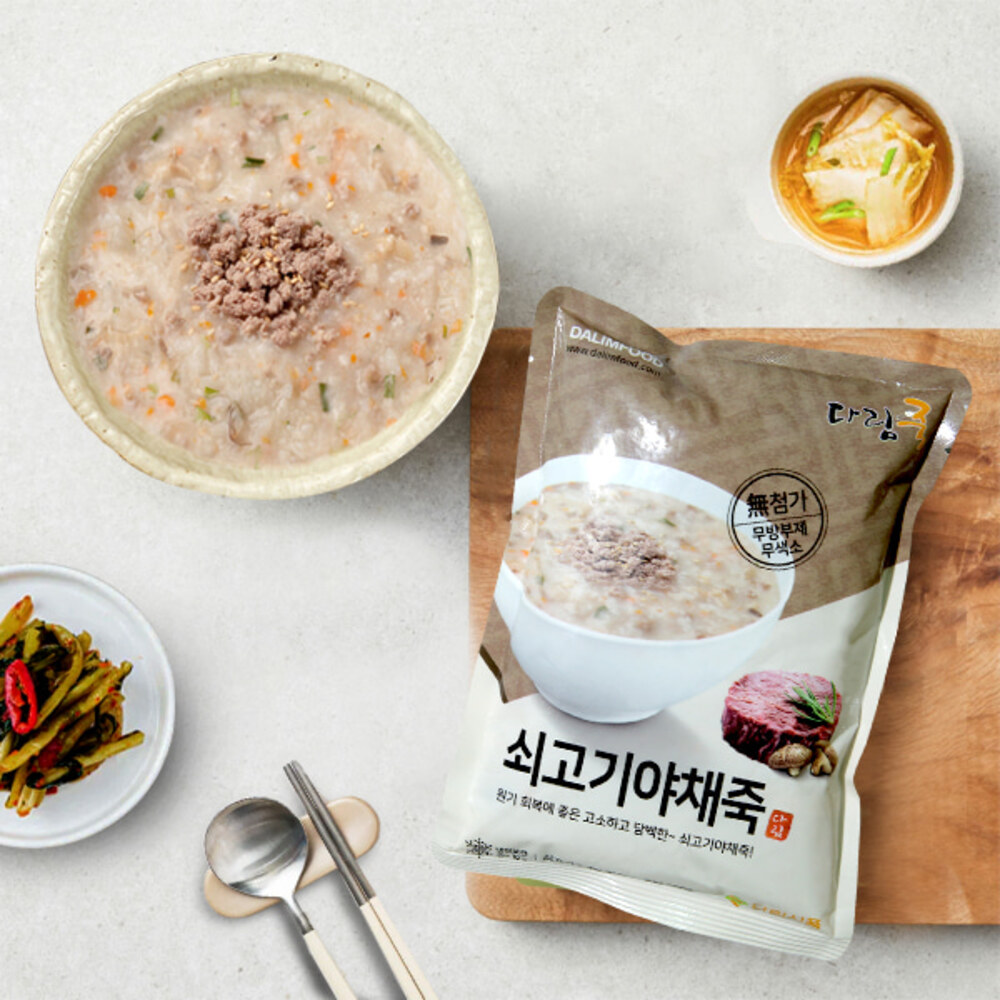 다림푸드 고소하고 담백한 쇠고기야채죽 500gx3팩