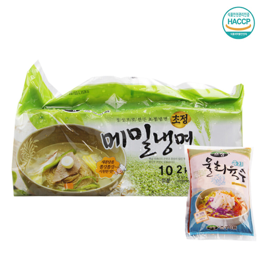 명家면옥 물회육수 메밀냉면/10인분 (메밀면2kg+물회육수10팩)