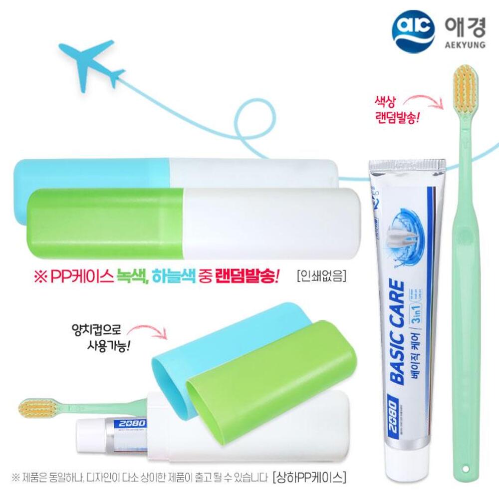 (PP,상하)애경 베이직케어치약50g 에코칫솔세트