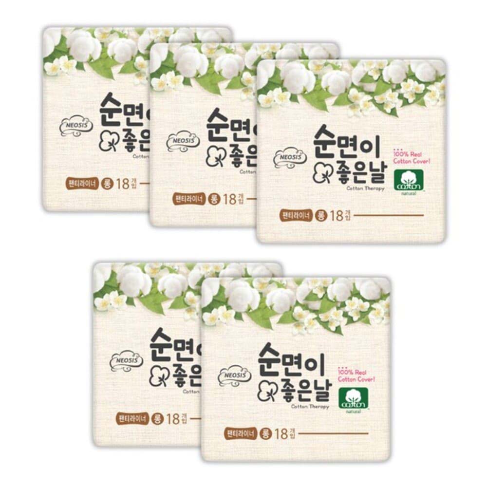 샐리의법칙 순면이좋은날 트리플순면 생리대 팬티라이너 18P 5팩